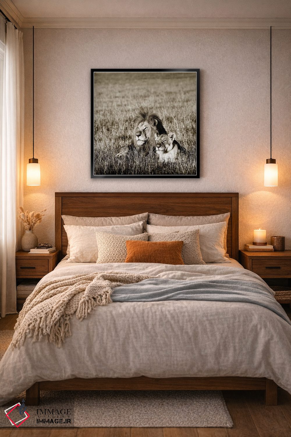 تابلو دکوراتیو شیر راضی اثر کلاوس تیدگه - D6B