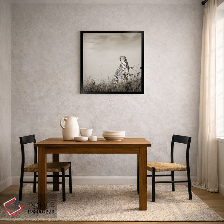 تابلو دکوراتیو یوزپلنگ تنها اثر کلاوس تیدگه - D2B