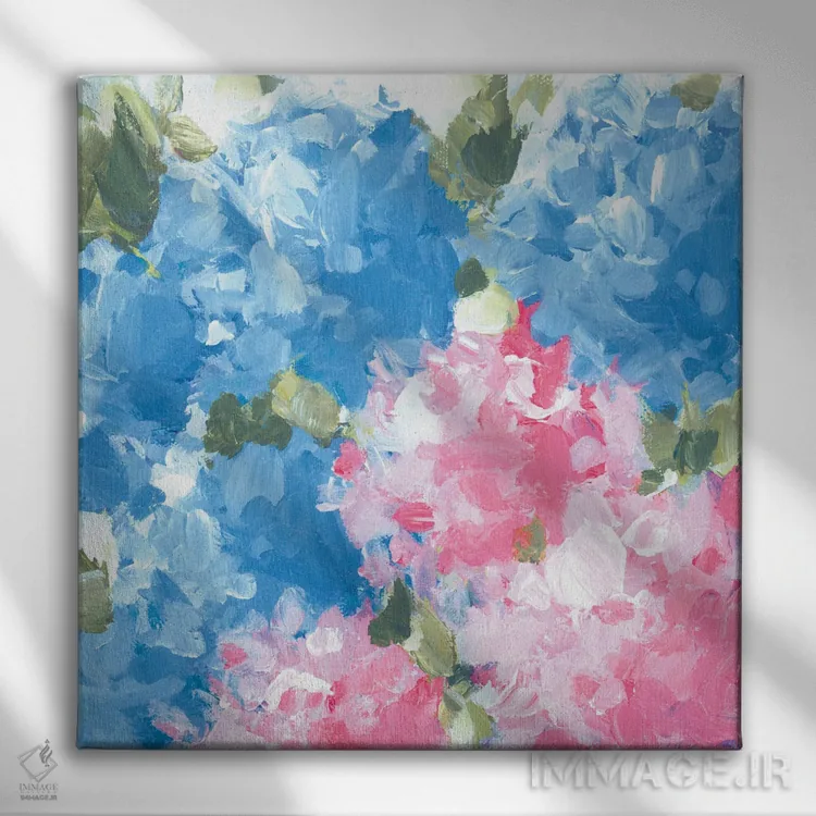 تابلو انتزاعی سانکتی اثر کتی نیلی - نمای روبهرو روی دیوار