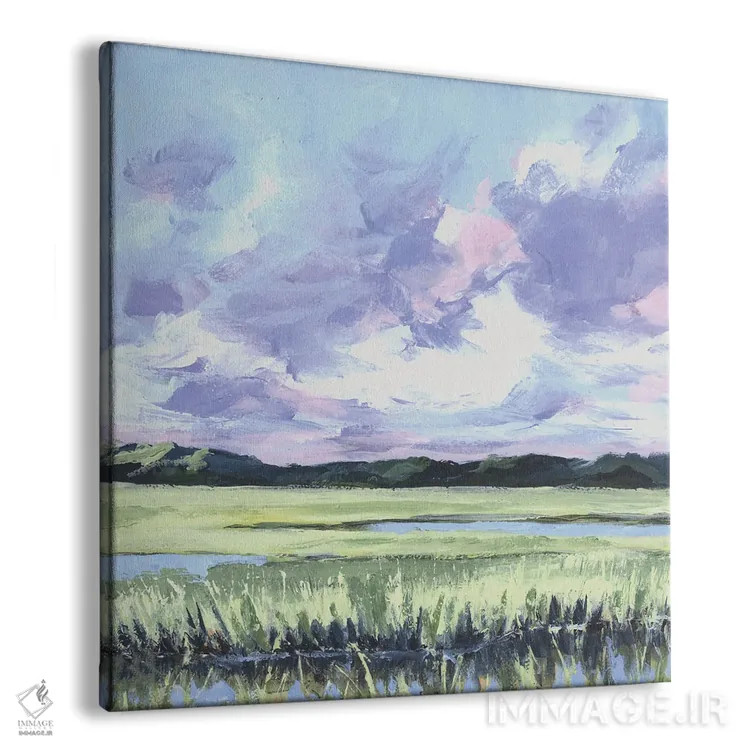 تابلو انتزاعی آفتاب صبحگاهی اثر کتی نیلی - نمای پرسپکتیو محصول