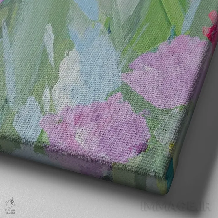 تابلو انتزاعی چه دل انگیز است این صدا اثر کتی نیلی - نمای نزدیک بافت بوم