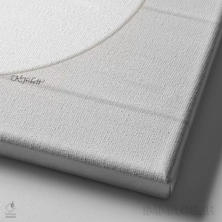 تابلو مدرن با هم همه چیز داریم اثر کارن تریبت - نمای نزدیک بافت بوم