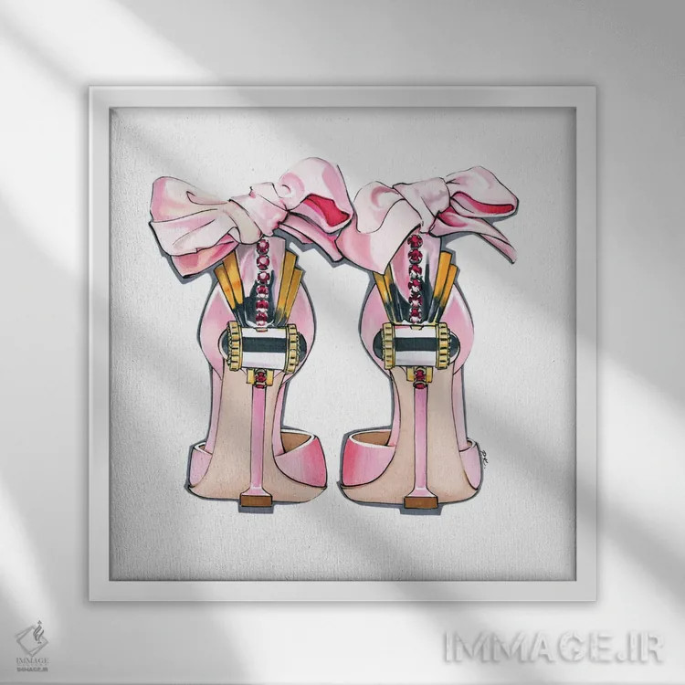 تابلو دکوراتیو پاپیون ها اثر کاترینا پاشه گور - نمای قابدار سفید