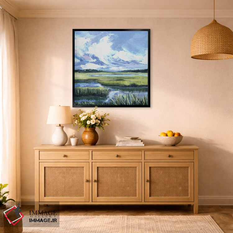 تابلو انتزاعی چون رودخانه اثر کتی نیلی - D1B