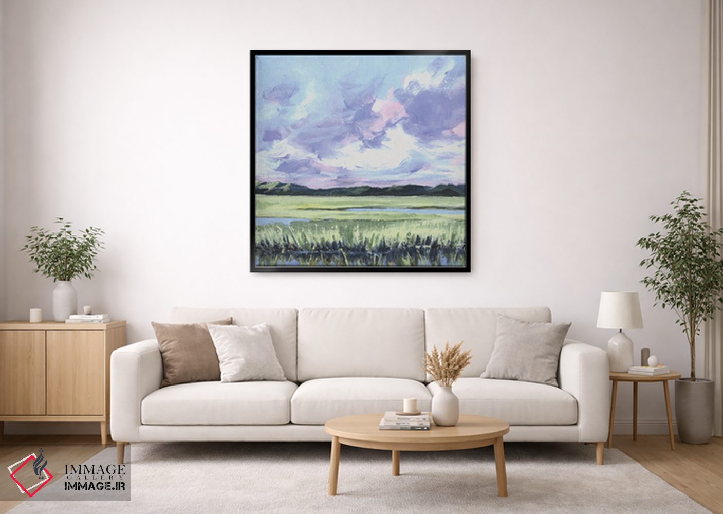 تابلو انتزاعی آفتاب صبحگاهی اثر کتی نیلی - D2B