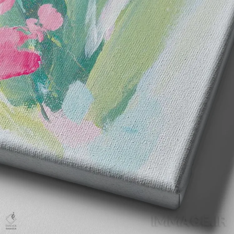 تابلو انتزاعی فرارسیدن صبح اثر کتی نیلی - نمای نزدیک بافت بوم