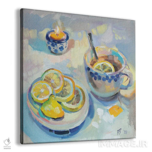 تابلو دکوراتیو چای با لیمو اثر کاتارینا والوا - نمای پرسپکتیو محصول