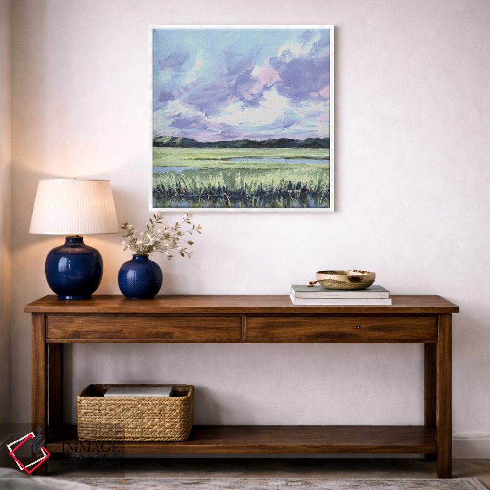 تابلو انتزاعی آفتاب صبحگاهی اثر کتی نیلی - D4W