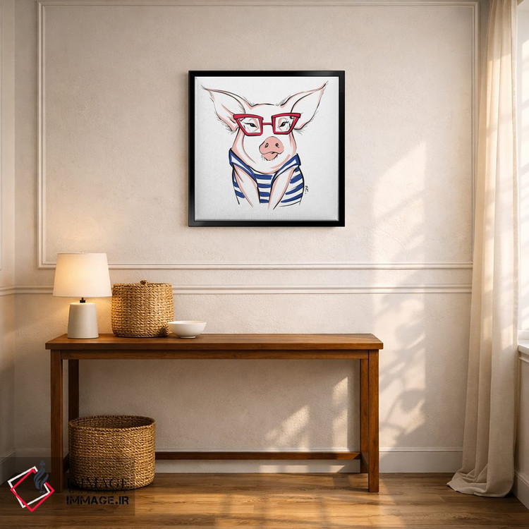 تابلو دکوراتیو خوک کوچولو اثر کاترینا پاشه گور - D6B