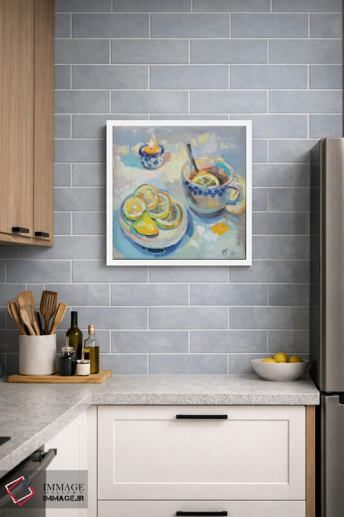 تابلو دکوراتیو چای با لیمو اثر کاتارینا والوا - D2W