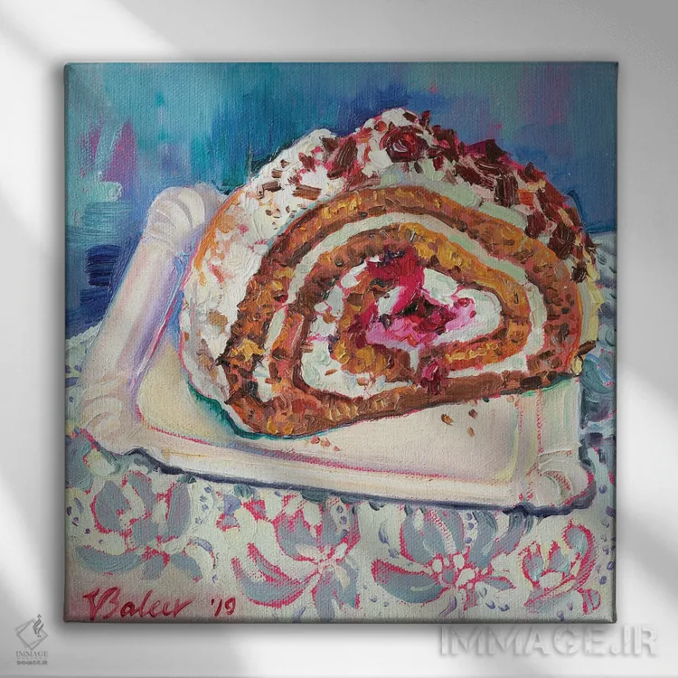 تابلو دکوراتیو پای گیلاس جنگل سیاه اثر کاتارینا والوا - نمای روبهرو روی دیوار