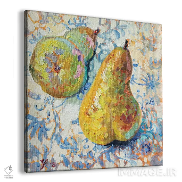 تابلو دکوراتیو دو گلابی اثر کاتارینا والوا - نمای پرسپکتیو محصول