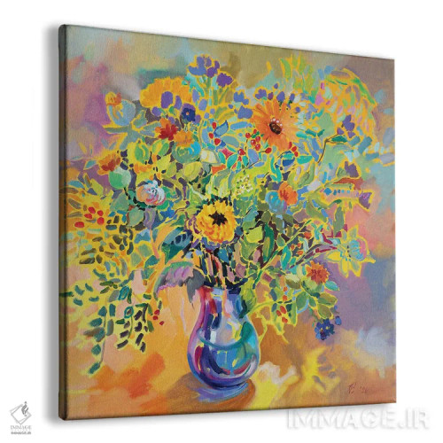 تابلو دکوراتیو دسته گل گرم اثر کاتارینا والوا - نمای پرسپکتیو محصول