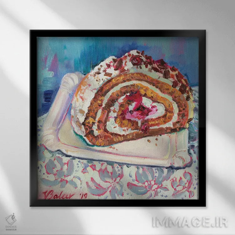 تابلو دکوراتیو پای گیلاس جنگل سیاه اثر کاتارینا والوا - نمای قابدار مشکی