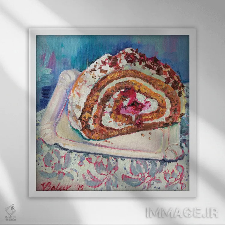 تابلو دکوراتیو پای گیلاس جنگل سیاه اثر کاتارینا والوا - نمای قابدار سفید