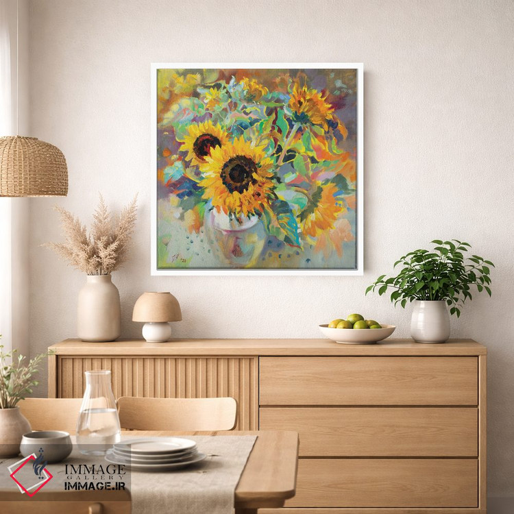 تابلو دکوراتیو گل های آفتابگردان اثر کاتارینا والوا - D3W