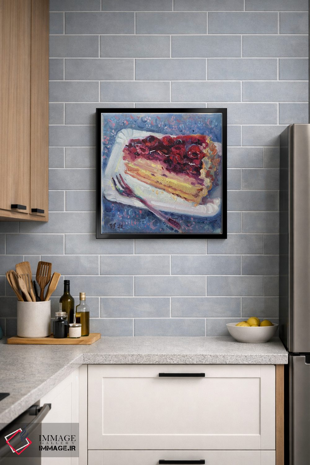 تابلو دکوراتیو کیک تمشک اثر کاتارینا والوا - D4B