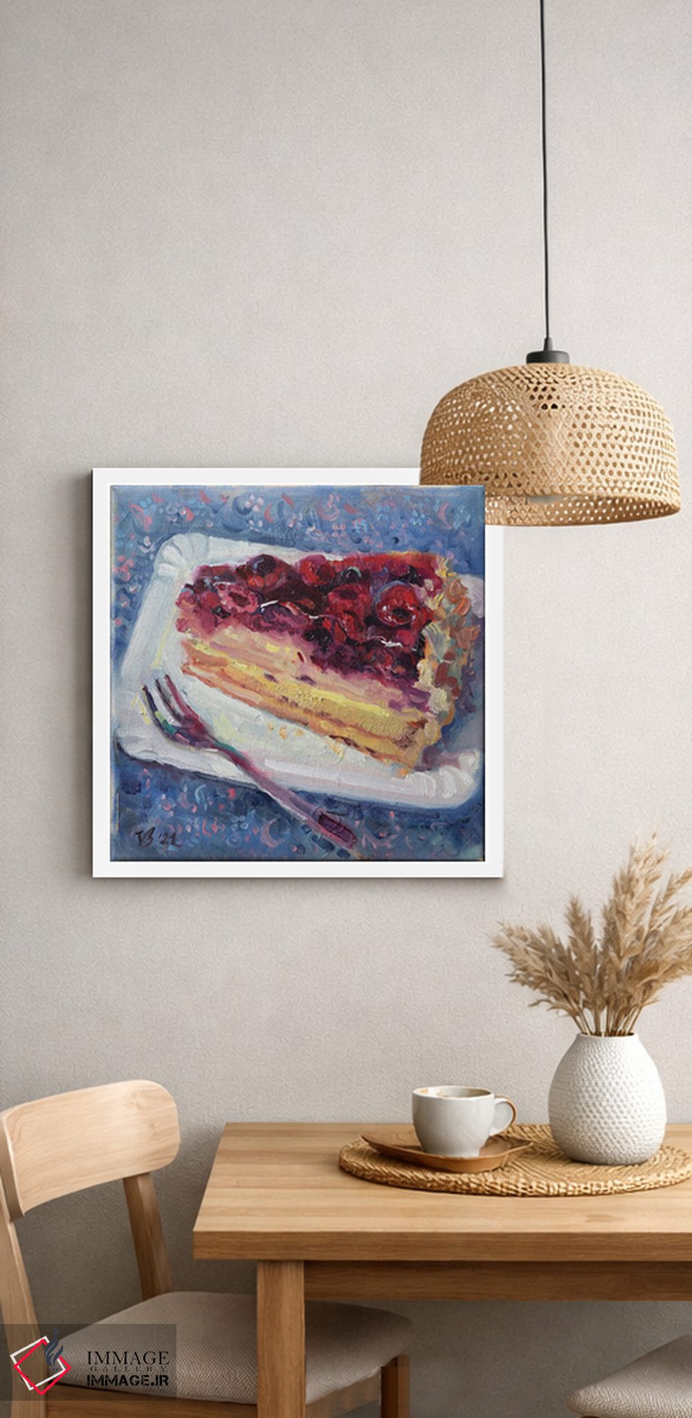 تابلو دکوراتیو کیک تمشک اثر کاتارینا والوا - D3W