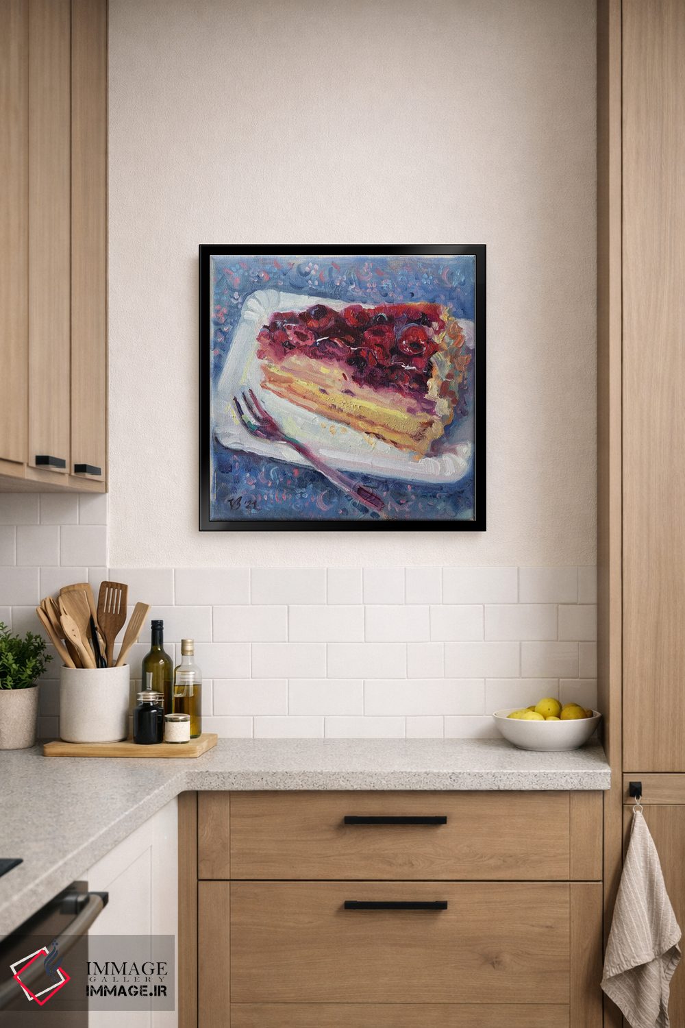 تابلو دکوراتیو کیک تمشک اثر کاتارینا والوا - D6B