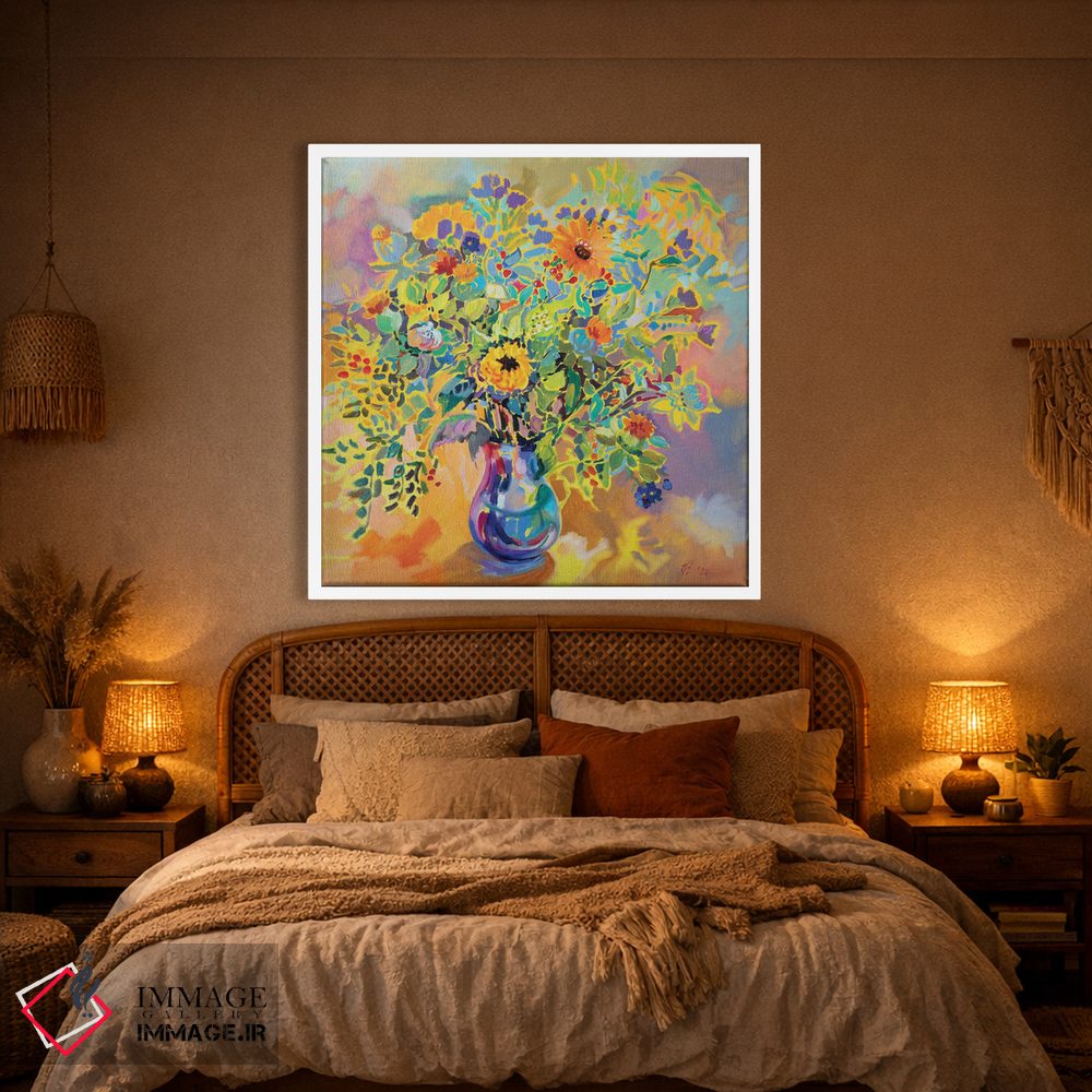 تابلو دکوراتیو دسته گل گرم اثر کاتارینا والوا - D1W
