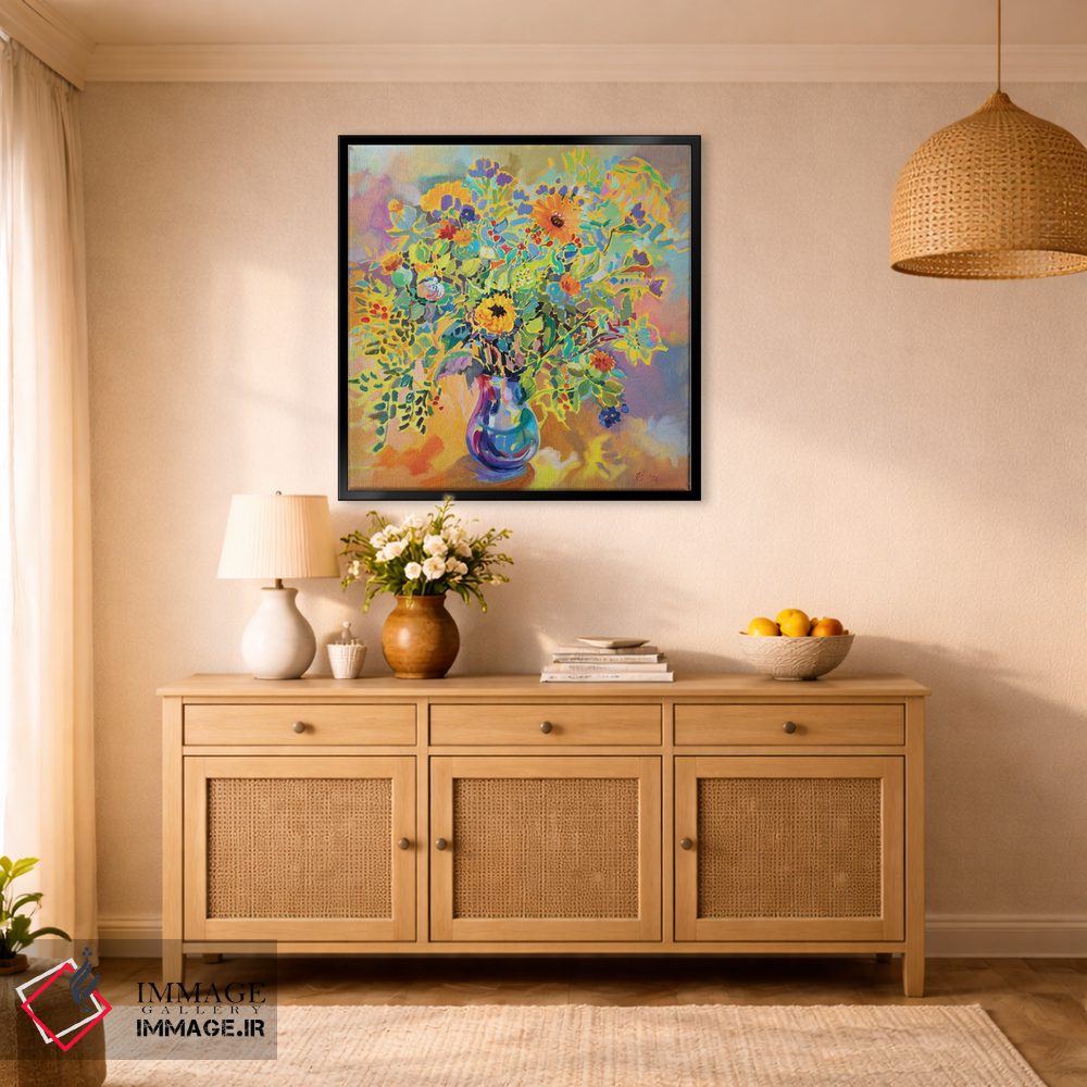 تابلو دکوراتیو دسته گل گرم اثر کاتارینا والوا - D2B