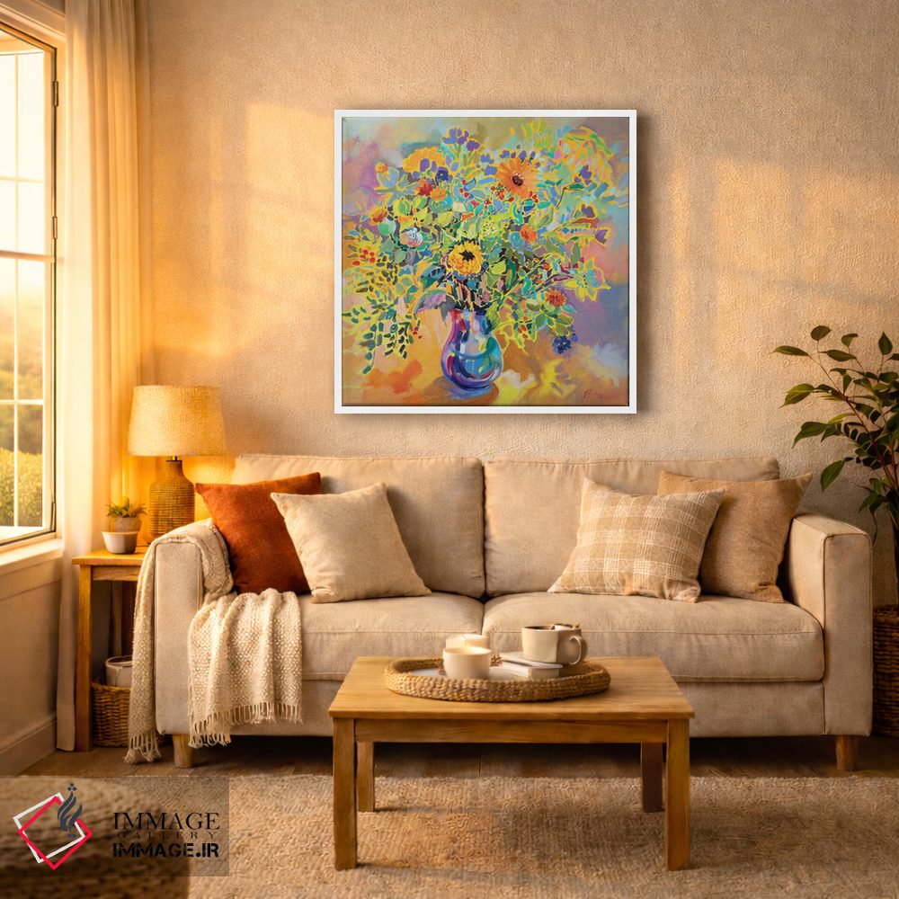 تابلو دکوراتیو دسته گل گرم اثر کاتارینا والوا - D4W