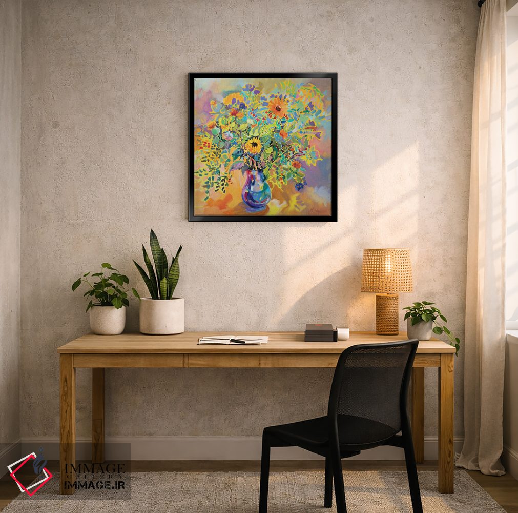 تابلو دکوراتیو دسته گل گرم اثر کاتارینا والوا - D5B