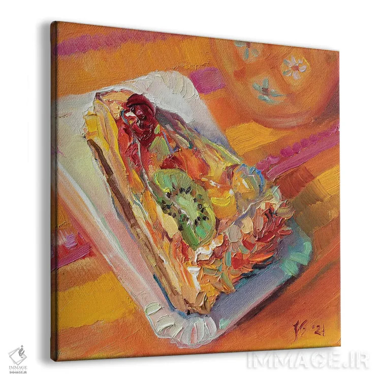 تابلو دکوراتیو کیک میوه ای اثر کاتارینا والوا - نمای پرسپکتیو محصول