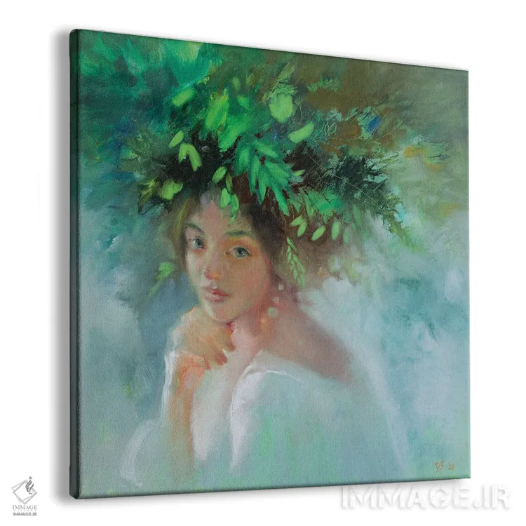 تابلو دکوراتیو حوری جنگل اثر کاتارینا والوا - نمای پرسپکتیو محصول