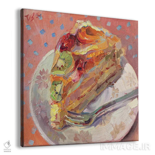 تابلو دکوراتیو برش پای میوه اثر کاتارینا والوا - نمای پرسپکتیو محصول