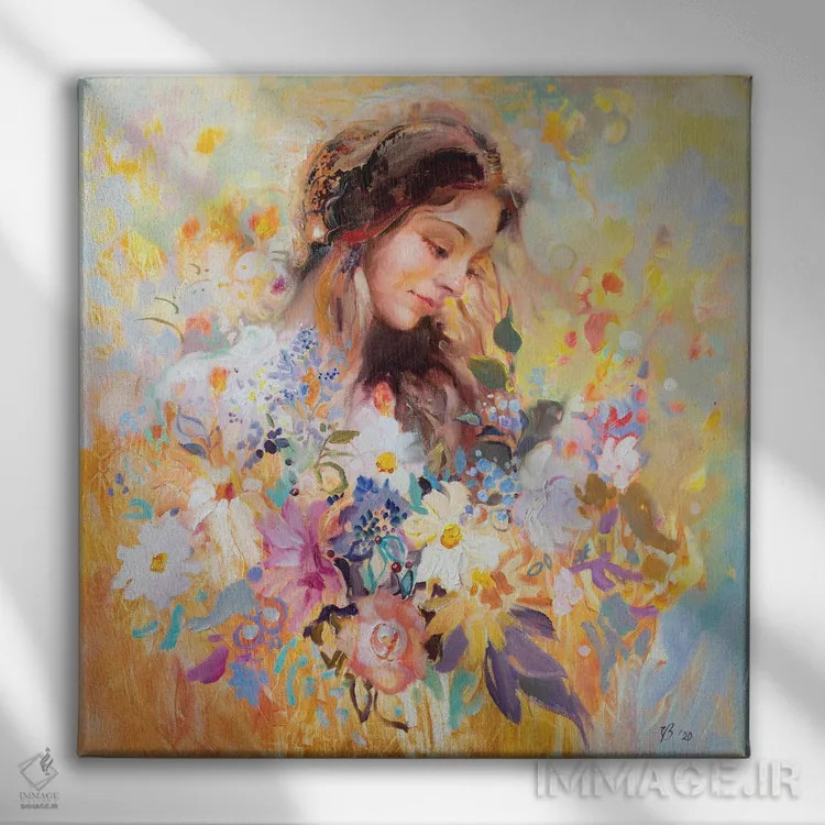 تابلو دکوراتیو پری چمنزار اثر کاتارینا والوا - نمای روبهرو روی دیوار