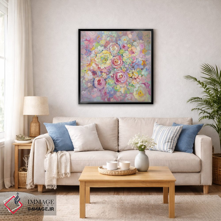 تابلو دکوراتیو گل های ظریف اثر کاتارینا والوا - D6B
