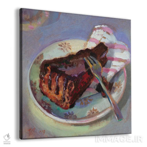 تابلو دکوراتیو برشی از کیک شکلاتی ۲ اثر کاتارینا والوا - نمای پرسپکتیو محصول