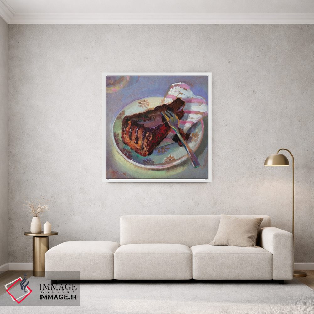 تابلو دکوراتیو برشی از کیک شکلاتی ۲ اثر کاتارینا والوا - D1W