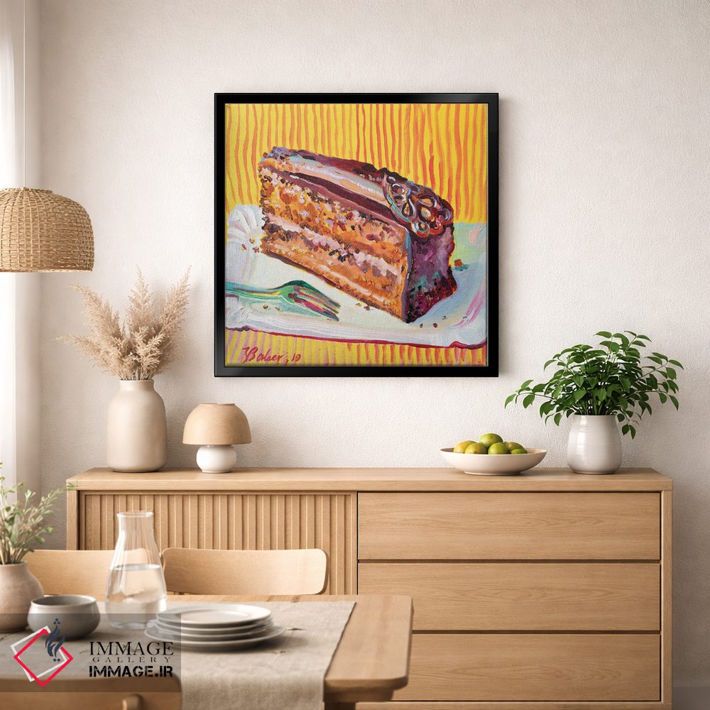 تابلو دکوراتیو برشی از کیک شکلاتی اثر کاتارینا والوا - D1B