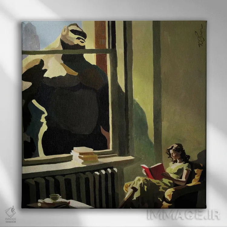 تابلو دکوراتیو یک کتاب خوب اثر کیت تامسون - نمای روبهرو روی دیوار