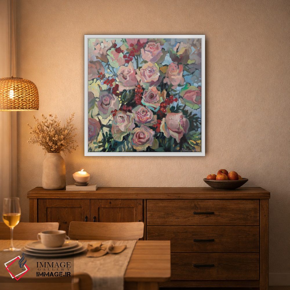 تابلو دکوراتیو رزهای صورتی اثر کاتارینا والوا - D1W