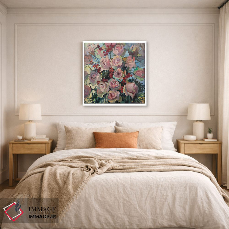 تابلو دکوراتیو رزهای صورتی اثر کاتارینا والوا - D4W