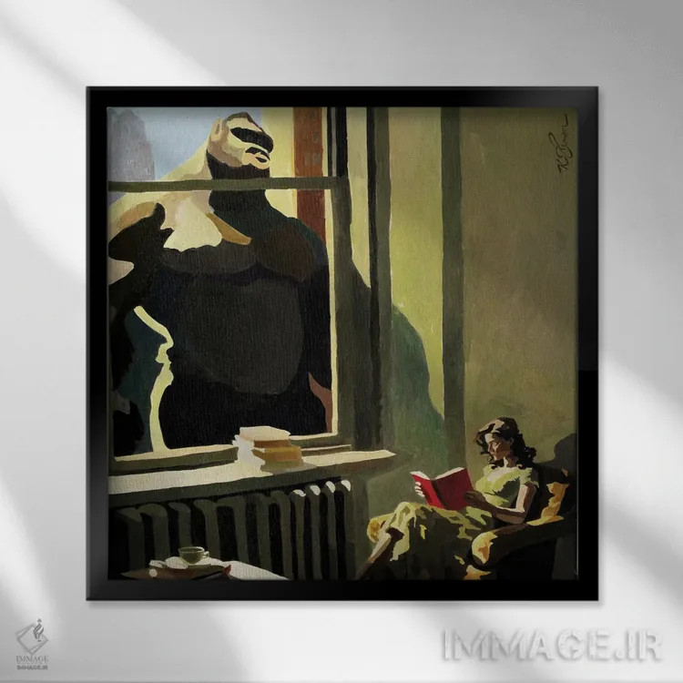 تابلو دکوراتیو یک کتاب خوب اثر کیت تامسون - نمای قابدار مشکی