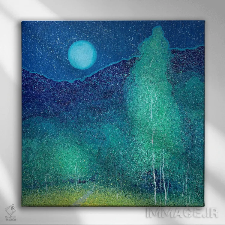 تابلو دکوراتیو سکوت مهتاب اثر اندریی کووالیک - نمای روبهرو روی دیوار