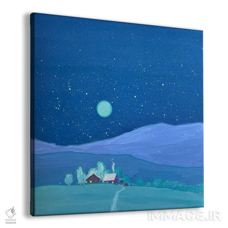تابلو دکوراتیو درخشش آرام شب اثر اندریی کووالیک - نمای پرسپکتیو محصول