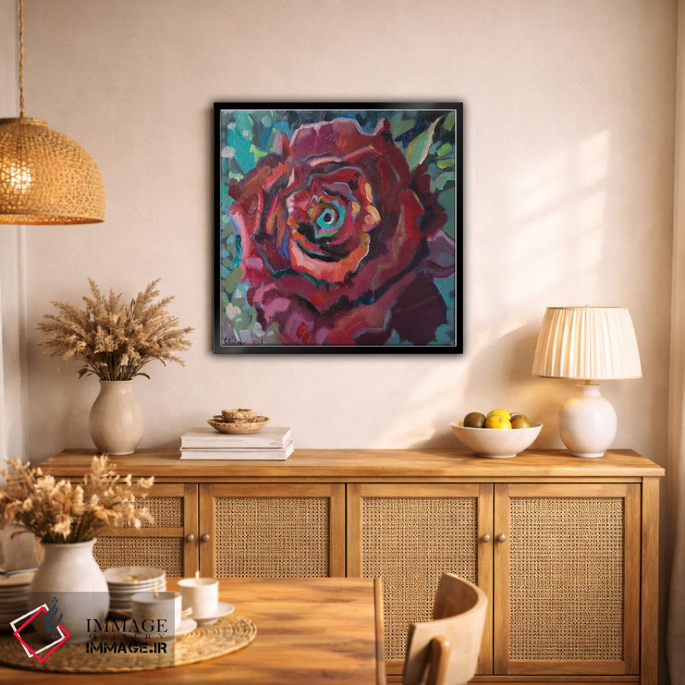 تابلو دکوراتیو رز قرمز اثر کاتارینا والوا - D1B