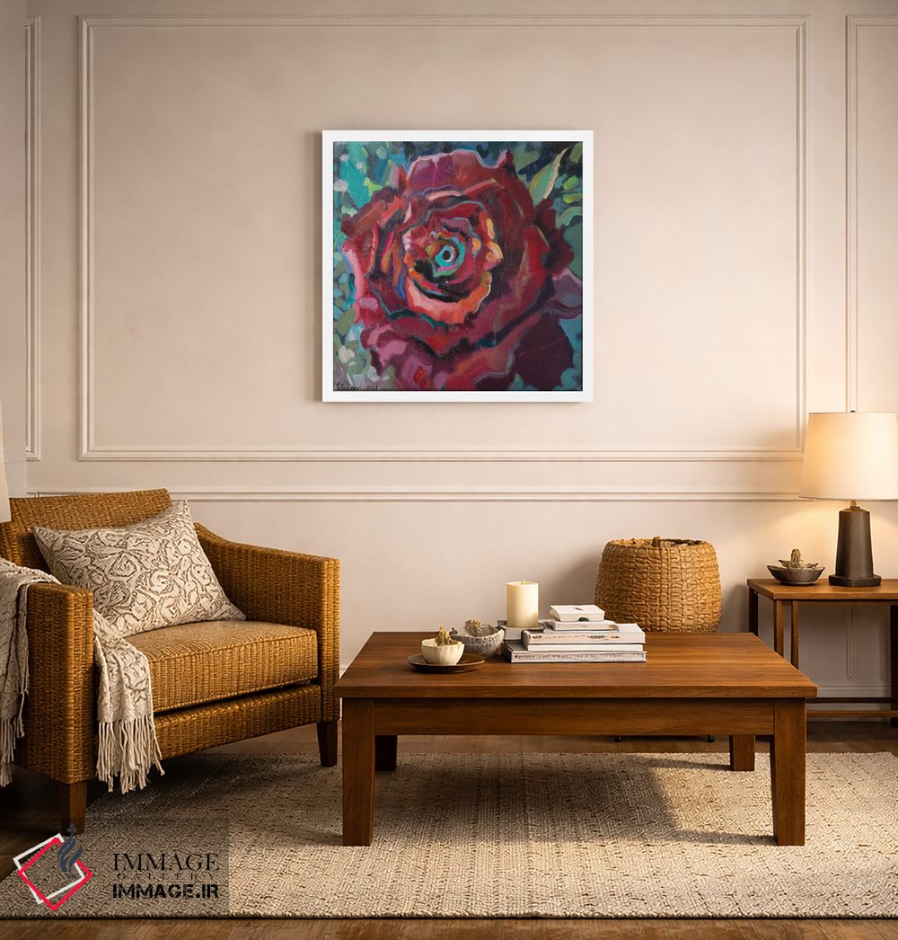 تابلو دکوراتیو رز قرمز اثر کاتارینا والوا - D5W