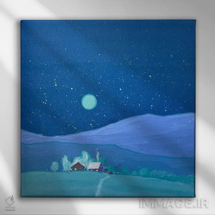 تابلو دکوراتیو درخشش آرام شب اثر اندریی کووالیک - نمای روبهرو روی دیوار