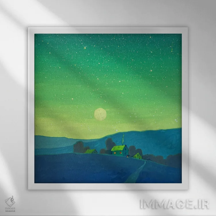 تابلو دکوراتیو جادوی کوه های کارپات اثر اندریی کووالیک - نمای قابدار سفید