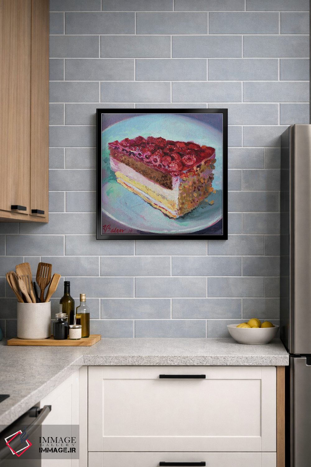 تابلو دکوراتیو یک برش پای تمشک اثر کاتارینا والوا - D5B