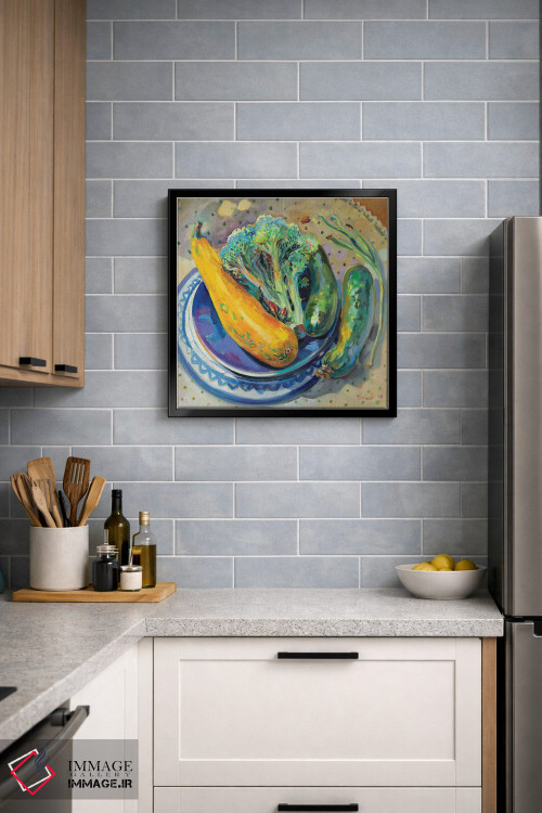 تابلو دکوراتیو طبیعت بی جان با سبزیجات اثر کاتارینا والوا - D2B