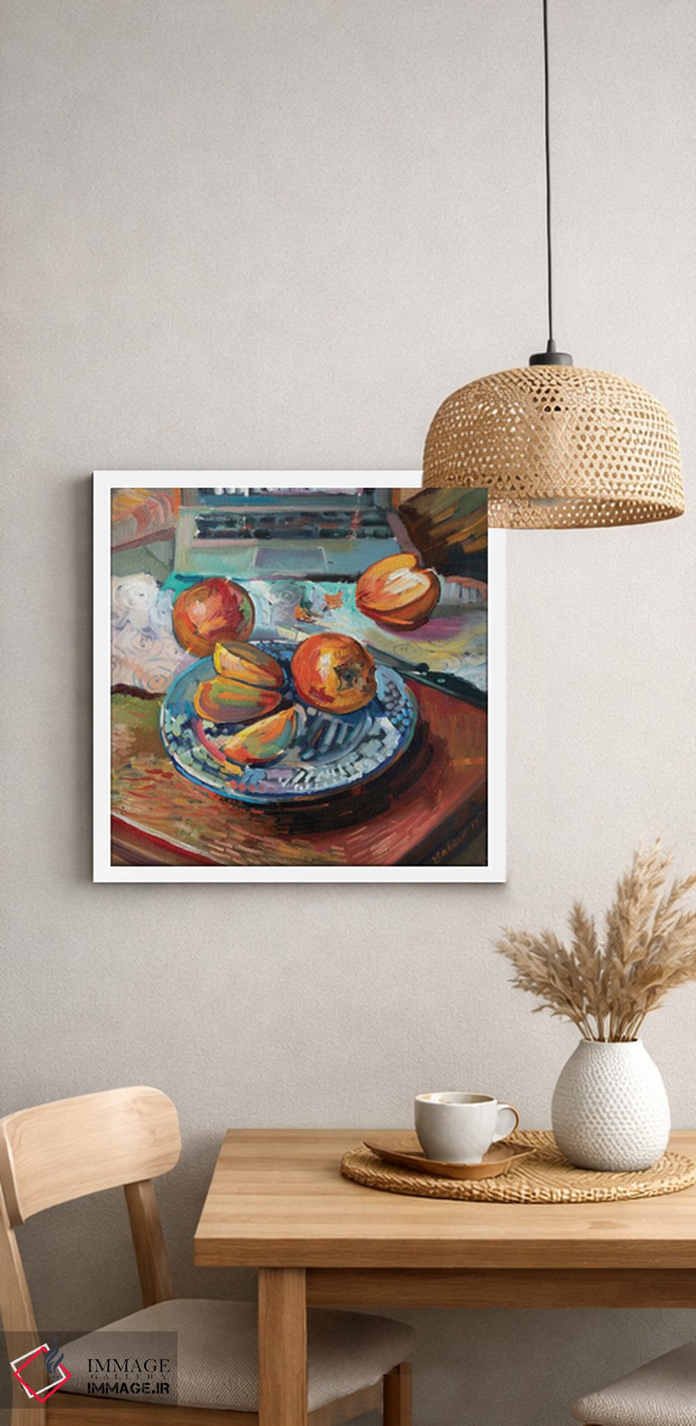 تابلو دکوراتیو طبیعت بی جان با خرمالو اثر کاتارینا والوا - D2W