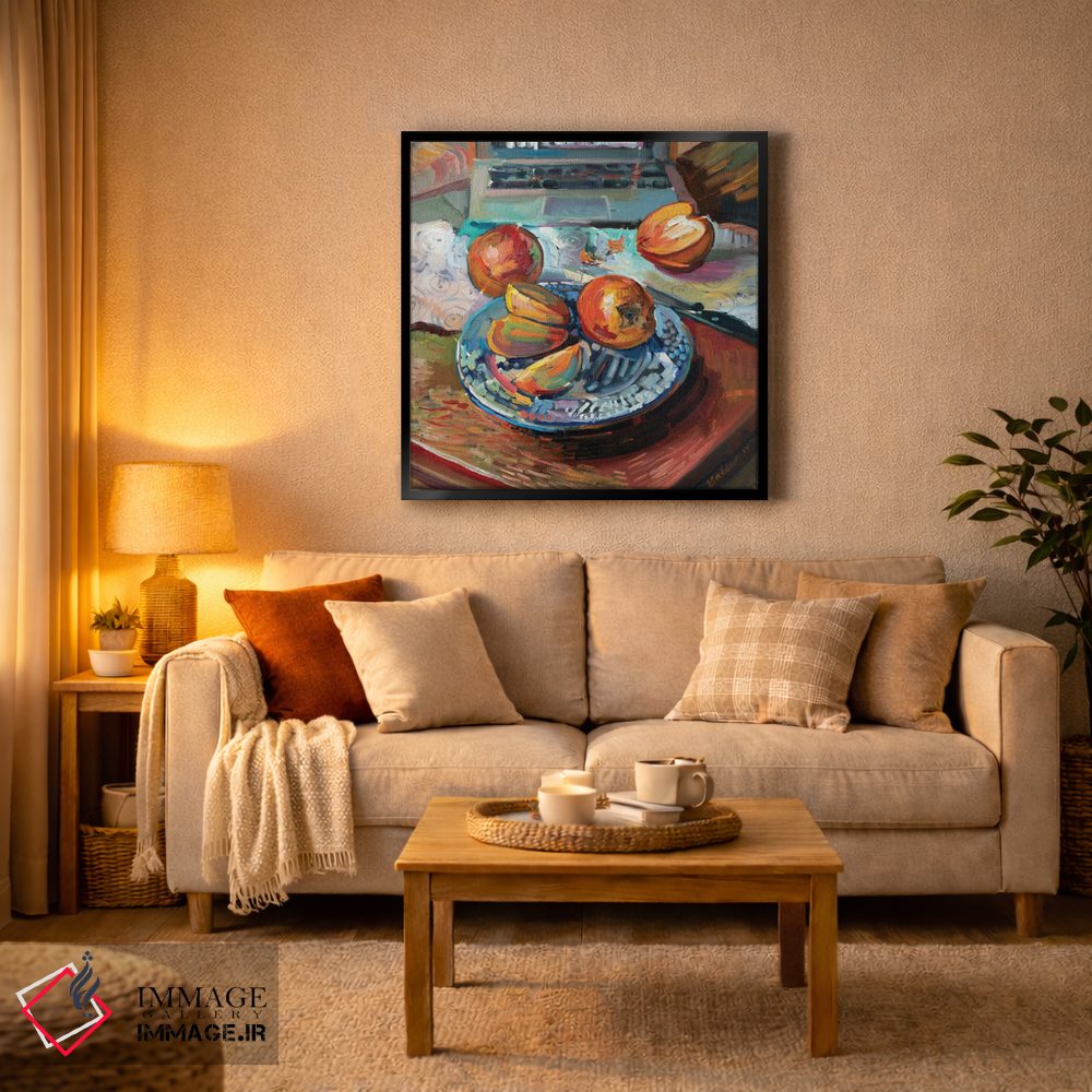 تابلو دکوراتیو طبیعت بی جان با خرمالو اثر کاتارینا والوا - D4B