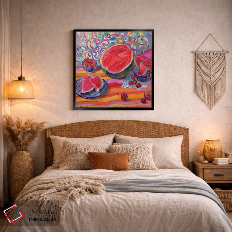 تابلو دکوراتیو طبیعت بی جان با هندوانه اثر کاتارینا والوا - D4B